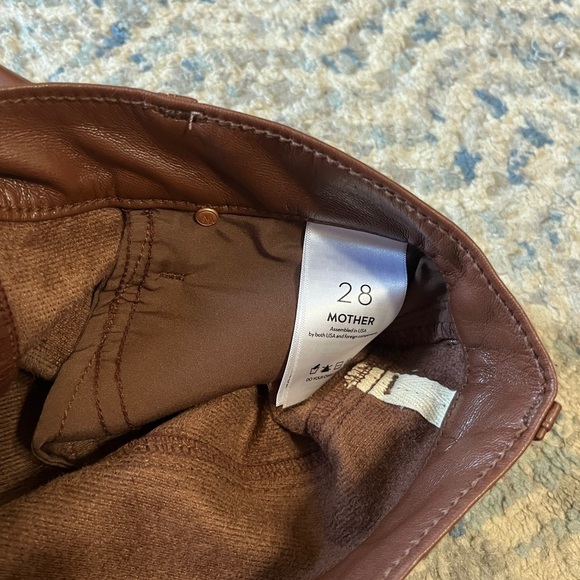 MOTHER The Mid Rise Dazzler Ankle Pants Wax on Wax Off Friar Brown 28 - Picture 5 of 6